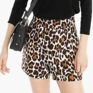 J Crew Trouser Short in Leopard Print